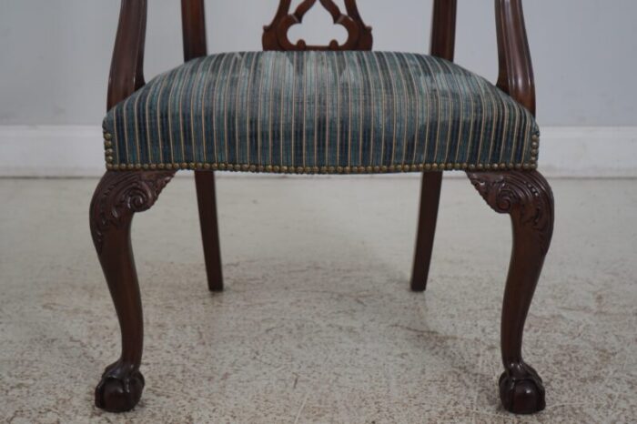 baker chippendale style ball and claw mahogany armchair 3495