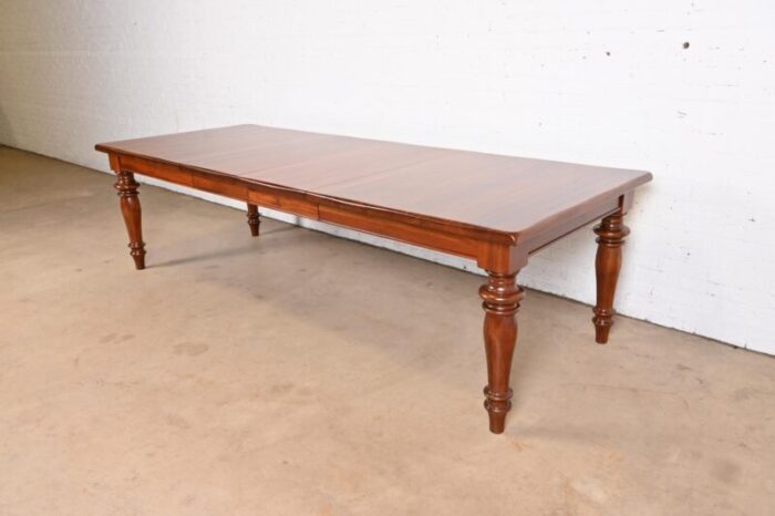 baker furniture english country solid mahogany farmhouse harvest dining table newly refinished 3671