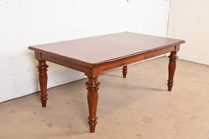 baker furniture english country solid mahogany farmhouse harvest dining table newly refinished 4383