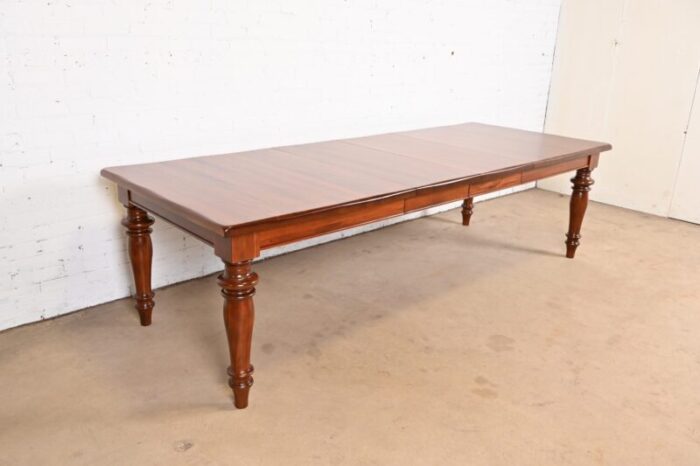 baker furniture english country solid mahogany farmhouse harvest dining table newly refinished 6639