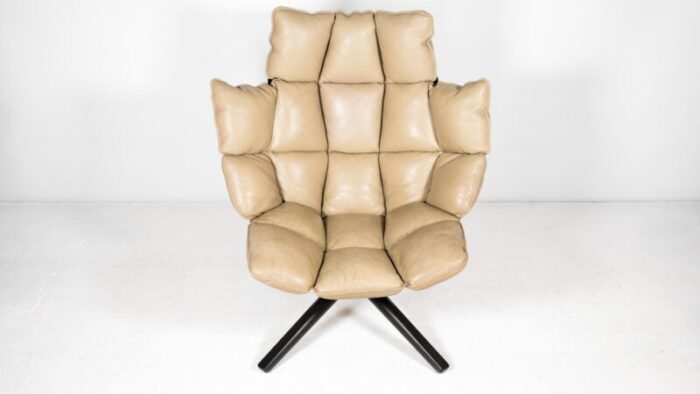 bandb italia husk leather lounge chair by patricia urquiola 0416