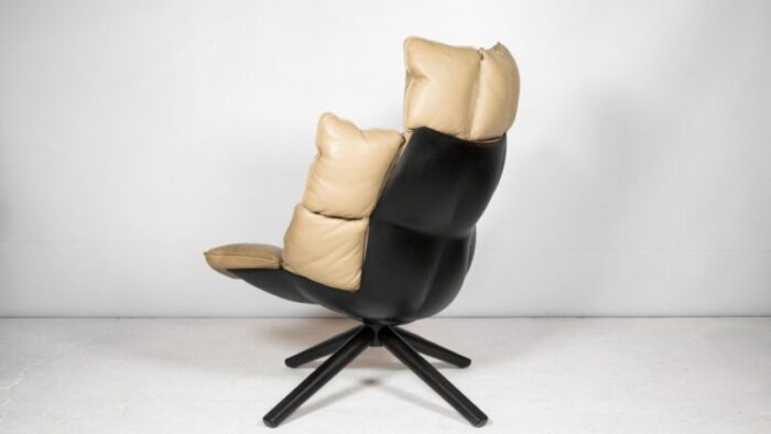 bandb italia husk leather lounge chair by patricia urquiola 3520