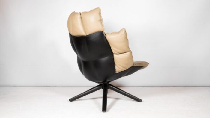 bandb italia husk leather lounge chair by patricia urquiola 8301