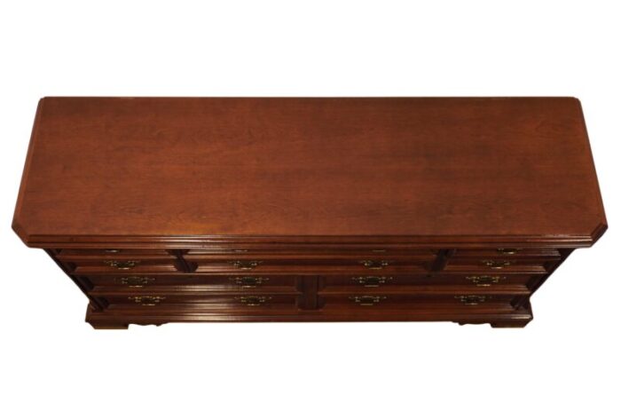 bassett furniture solid cherry traditional style 65 ten drawer dresser 2072 2270 237 1412