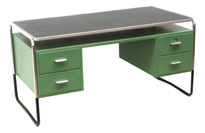 bauhaus metal desk by mauser 1930s 0958