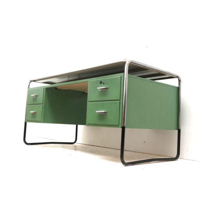 bauhaus metal desk by mauser 1930s 7109