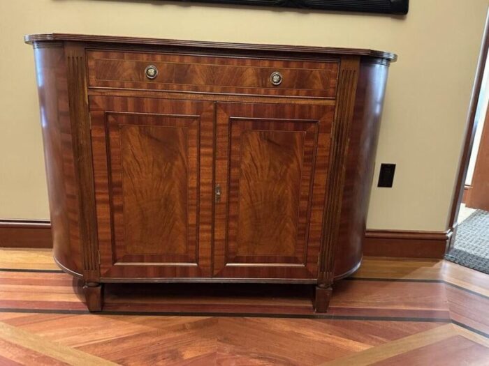 beautiful credenza with crotch mahogany top and doors 2688