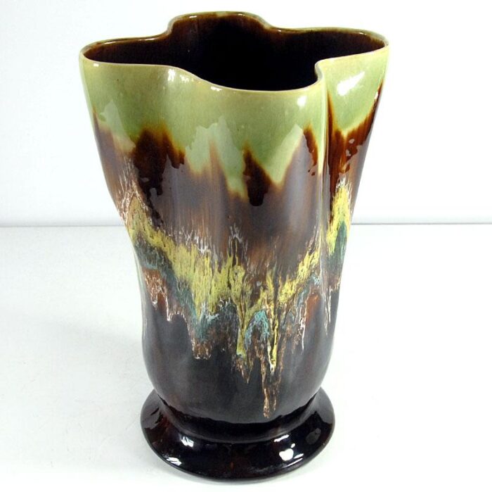 big multicolor ceramic vase from vallauris 1960s 7389