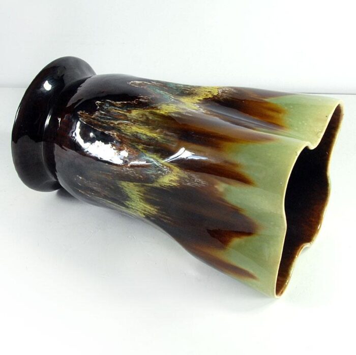 big multicolor ceramic vase from vallauris 1960s 8308