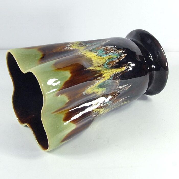 big multicolor ceramic vase from vallauris 1960s 9513