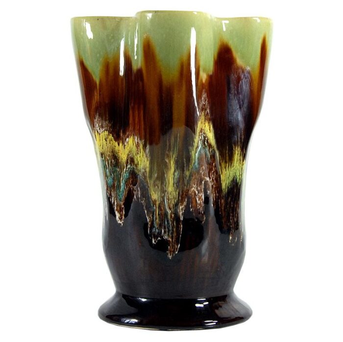 big multicolor ceramic vase from vallauris 1960s 9739