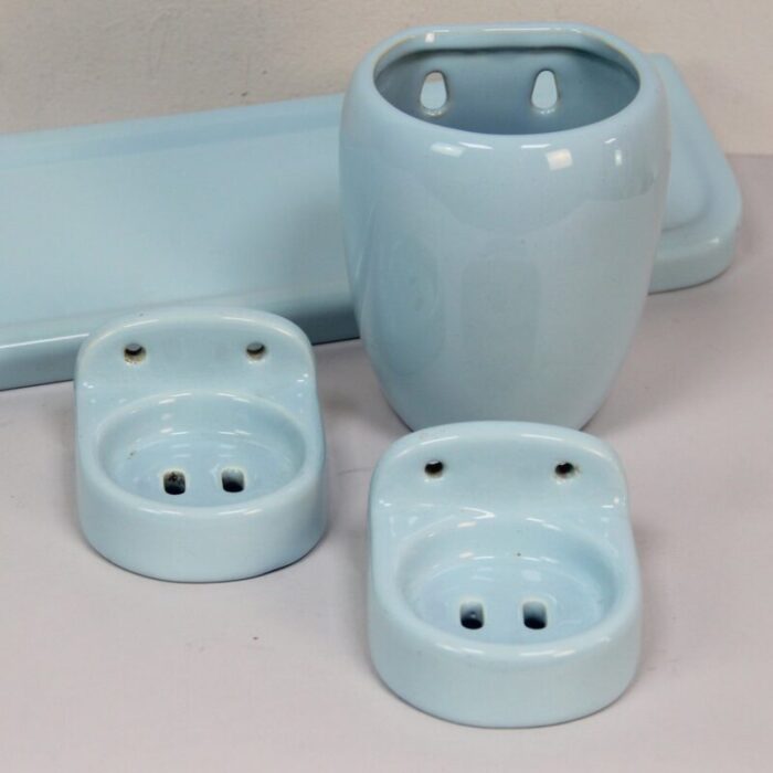 blue ceramic bath applique game set of 4 2