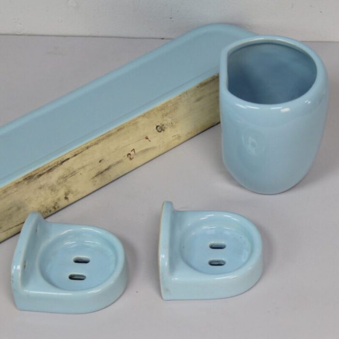 blue ceramic bath applique game set of 4 4