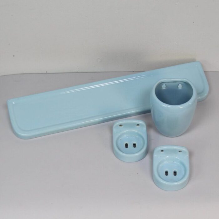 blue ceramic bath applique game set of 4 5