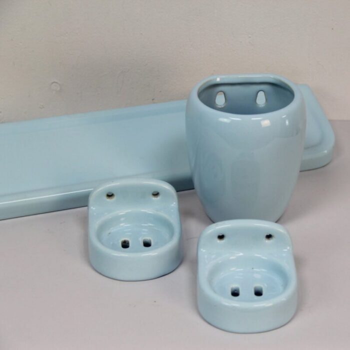 blue ceramic bath applique game set of 4 6