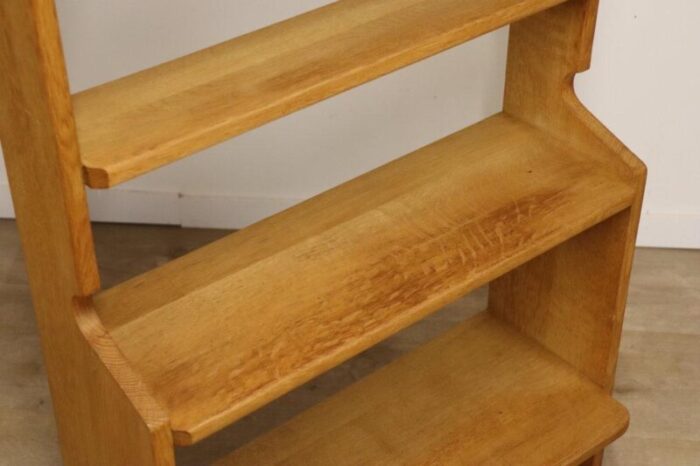 bookcase shelf in oak from guillerme and chambron 1960s 0132