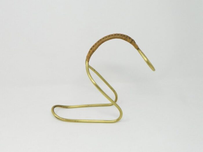 bottle holder in brass with raffia handle by carl auboeck for werksta tte carl auboeck 5