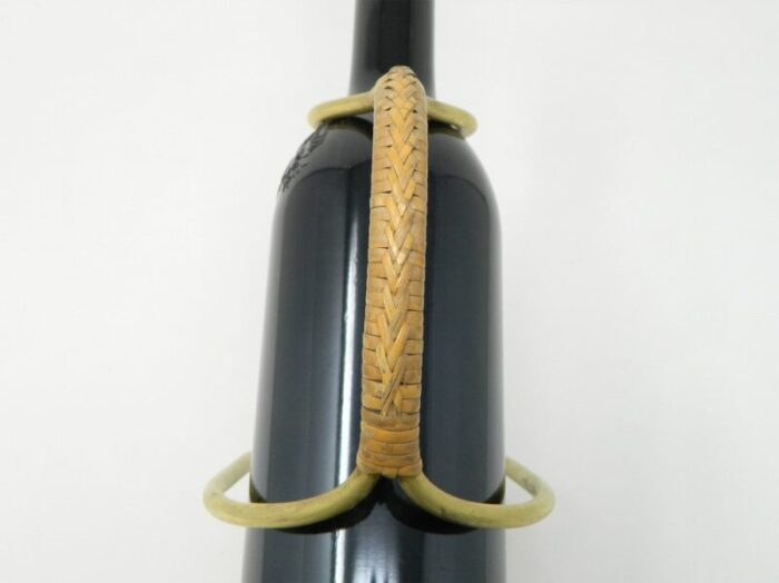 bottle holder in brass with raffia handle by carl auboeck for werksta tte carl auboeck 6