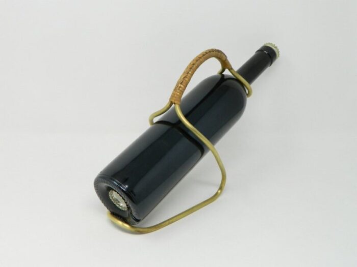 bottle holder in brass with raffia handle by carl auboeck for werksta tte carl auboeck 8