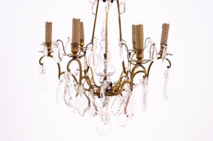 brass chandelier france 1950s 8372