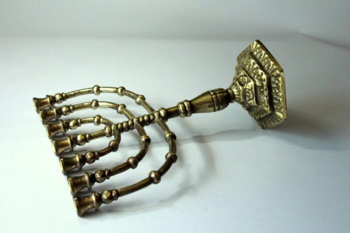 brass menorah vintage from the 70s 3933