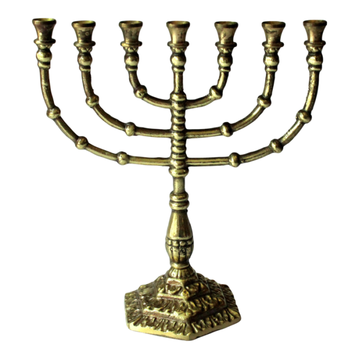 brass menorah vintage from the 70s 5956