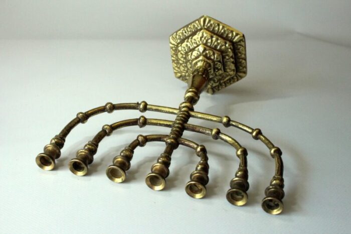 brass menorah vintage from the 70s 6319