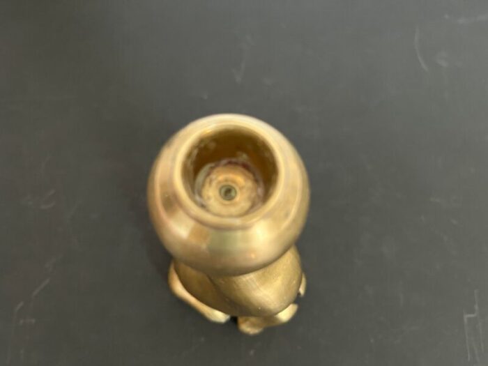 brass seal and ball candlestick 9814