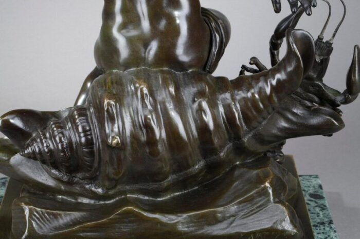 bronze sculpture child pinched by a crayfish in the style of jean baptiste pigalle 14