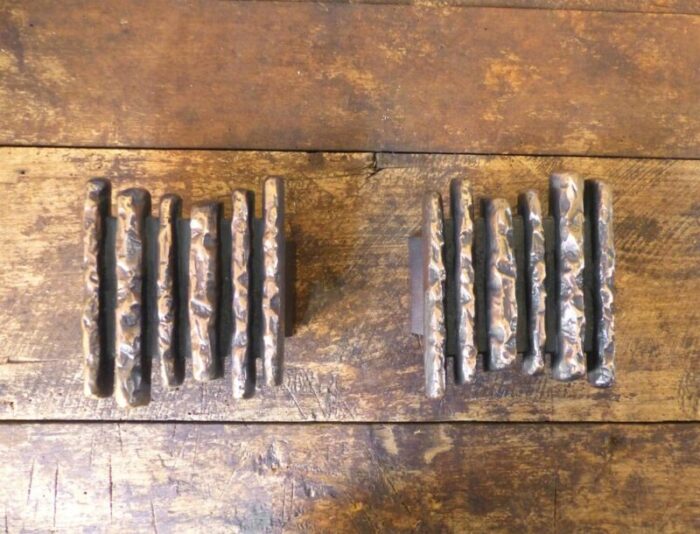 brutalist alpan bronze doors handles set of 2 1