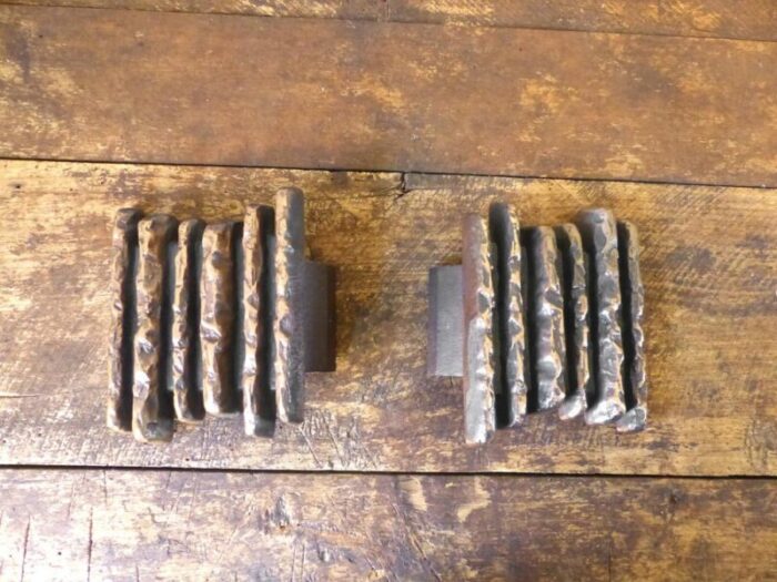 brutalist alpan bronze doors handles set of 2 3