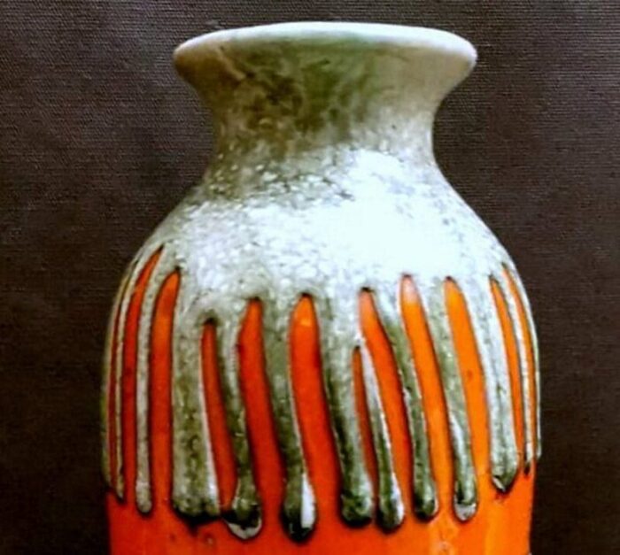 brutalist fat lava ceramic glazed vase hungary 7