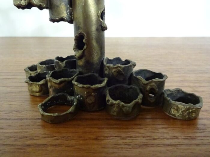 brutalist iron candleholder 1960s 11