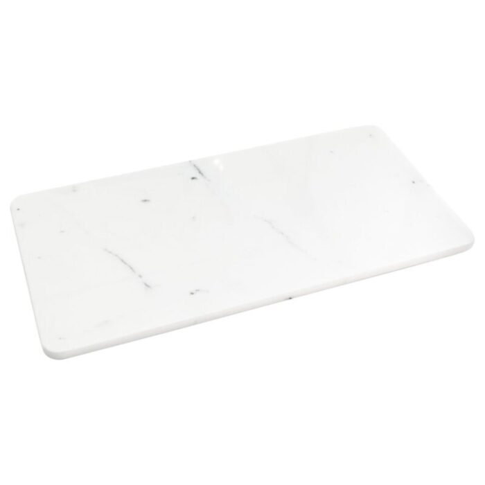 canape or cheese plate in white carrara polished marble 1