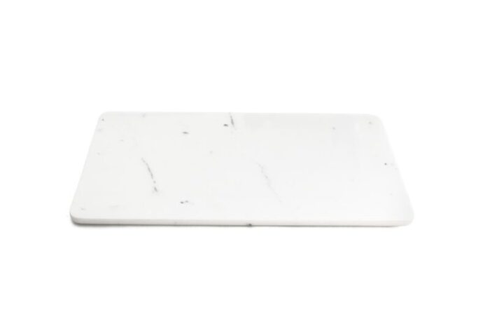 canape or cheese plate in white carrara polished marble 2