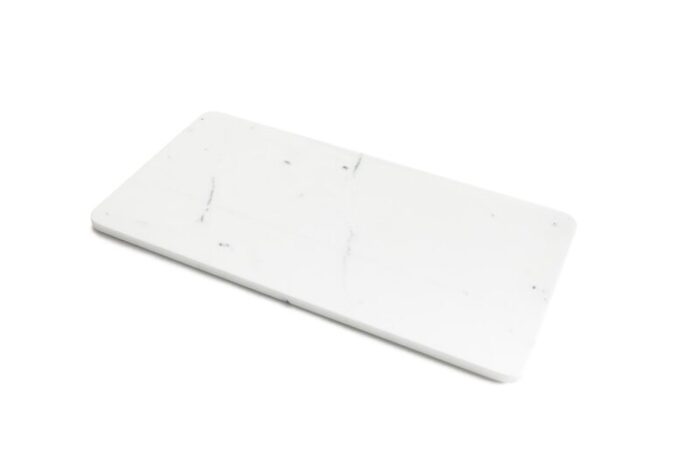 canape or cheese plate in white carrara polished marble 3