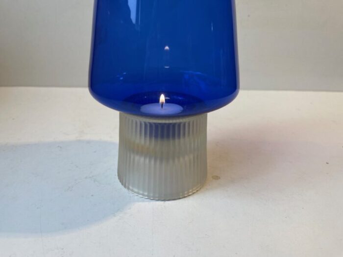 candle lamp in glass by per luetken hygge for holmegaard 1970s 4