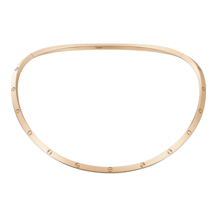 cartier love 18k rose gold collar necklace 5535