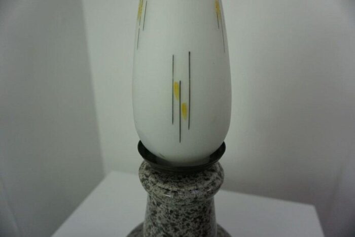 ceramic and opaline table lamp 1950s 7961