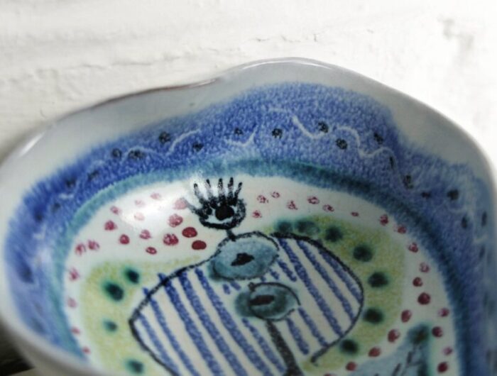 ceramic bowl by jane wahlstedt nils larsson for janikeramik sweden 1950s or 1960s 6