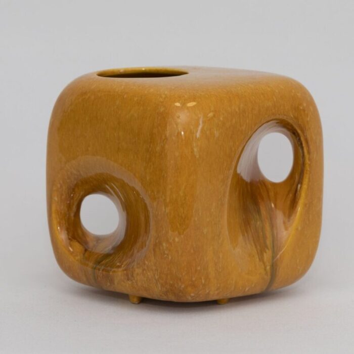 ceramic cube vase from bertoncello ceramiche 1960s 1