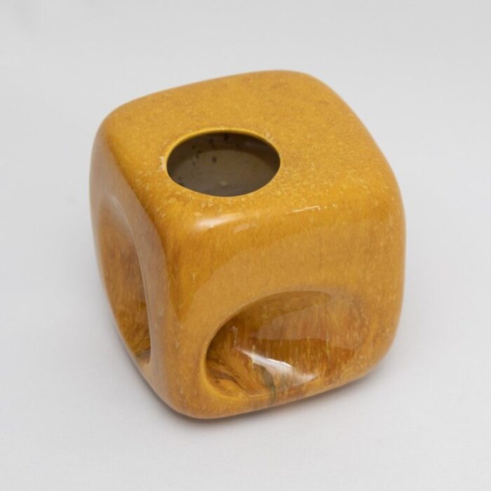 ceramic cube vase from bertoncello ceramiche 1960s 3