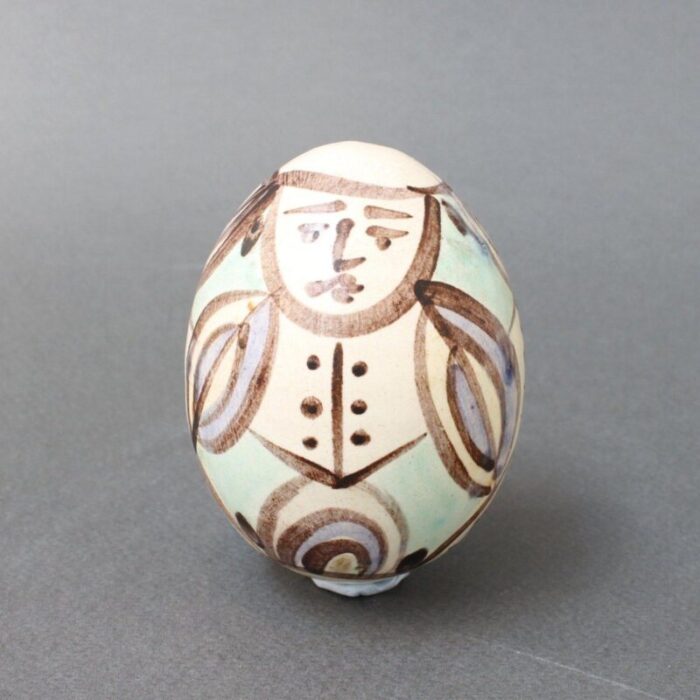 ceramic easter egg from atelier madoura 1960s 1