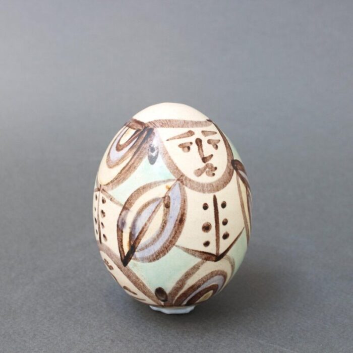 ceramic easter egg from atelier madoura 1960s 4