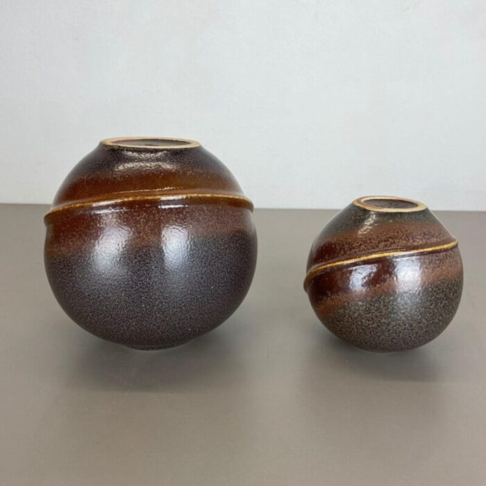 ceramic pottery orion vases by duemler and breiden germany 1970s set of 2 15