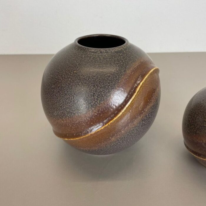 ceramic pottery orion vases by duemler and breiden germany 1970s set of 2 5