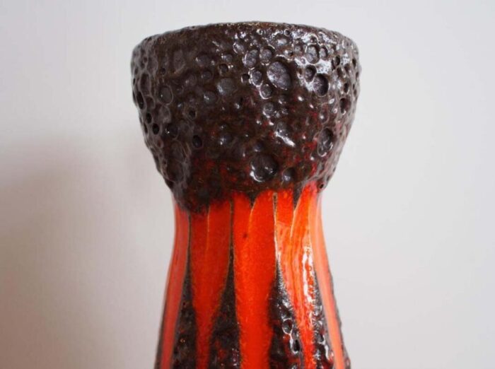 ceramic vase with fat lava glaze from scheurich 1960s 11