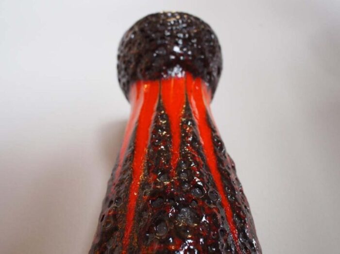 ceramic vase with fat lava glaze from scheurich 1960s 6