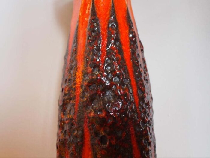 ceramic vase with fat lava glaze from scheurich 1960s 7