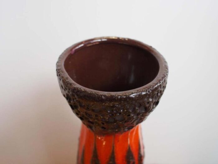 ceramic vase with fat lava glaze from scheurich 1960s 8